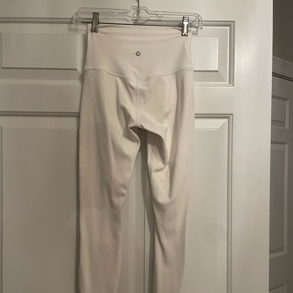 White lulu lemon leggings. Gently used. In perfectly good shape! - Picture 2 of 3